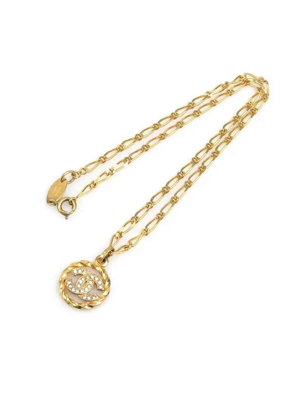 Auth Chanel Cc Logo Necklace #293548C48B